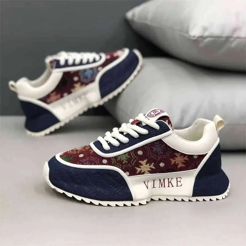 

Chunky Sneakers Men's 2025 New Trend Designer Casual Shoes Anti Slip Breathable Running Shoes Platform Lace Up Vulcanized Shoes