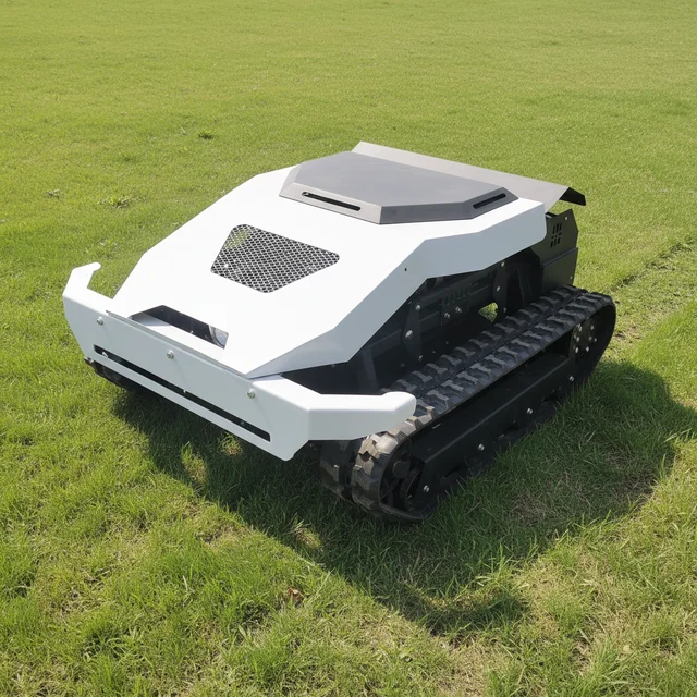 Remote Control Lawn Mower Automatic Smart Robot Lawn Mower Electric RC Grass Cutter for Garden Farm Hillside 1