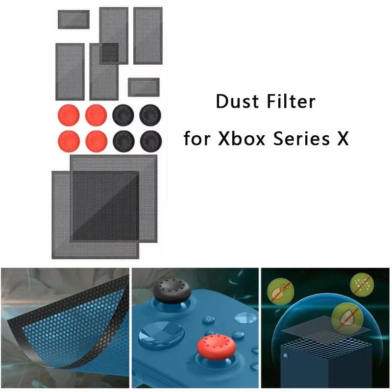 Anti Dust Filter Cover For Xbox Series X Console Cooling Fan Dustproof Cover Thumbstick Grip Caps For Xbox Series X Accessories image 2