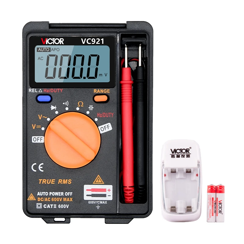 VICTOR VC921 3 3 4 digit pocket high quality auto / manual range rms digital multimeter measure DC/AC voltage 600V cheap meter