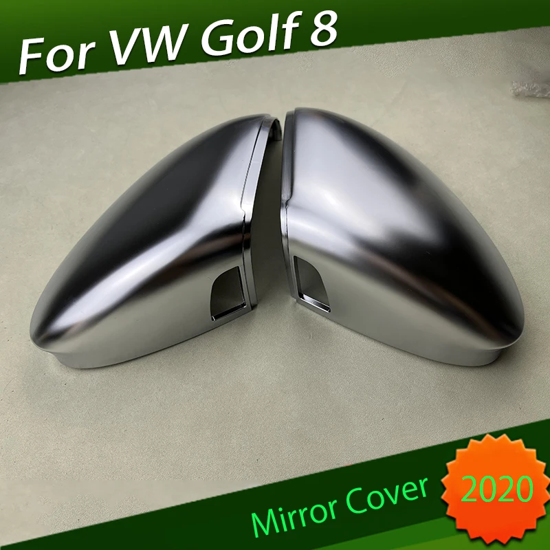 

Mirror Cover Fit For VWGolf 8 2020 Matte Chrome Replace Side Mirror Caps Cover