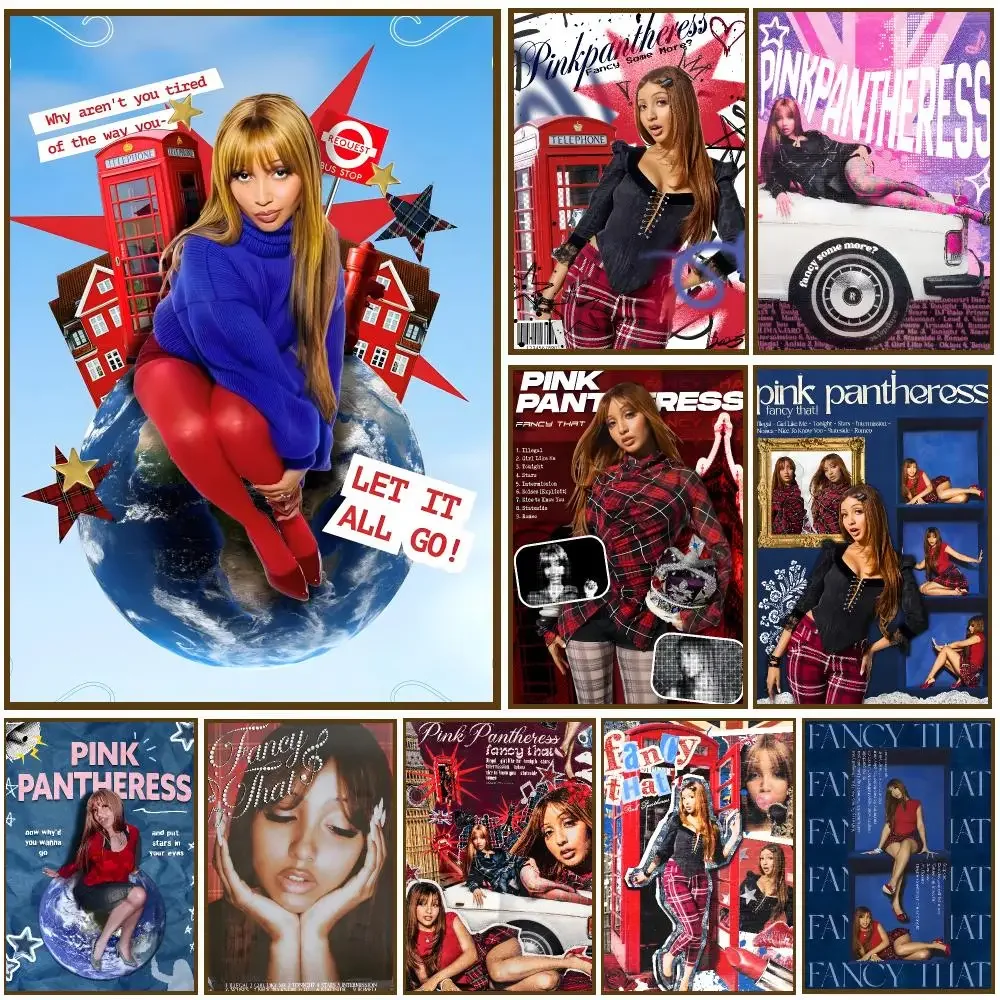 PinkPantheress Singer Indie‑pop Poster Self-adhesive Living Room Bedroom Party Bar Decor Moisture-proof Fade-resistant HD