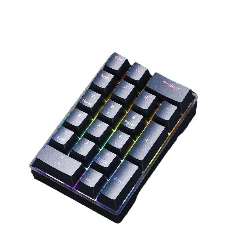 20 Keys Numeric Mechanical Wired External Keypad RGB Backlight Number Pads Gaming Keyboard For Pc Computer Accessories Gift