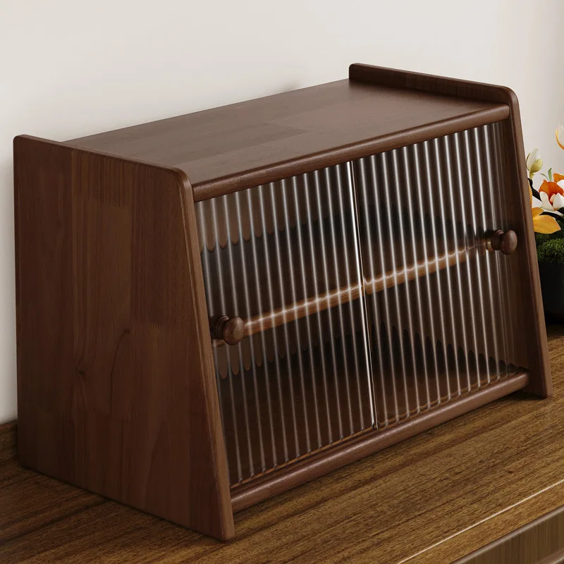 

Solid Wood Dresser, Cosmetics Storage Box, Desktop Skin Care Products, Dust-proof Shelves, Countertops, Large-capacity Storage