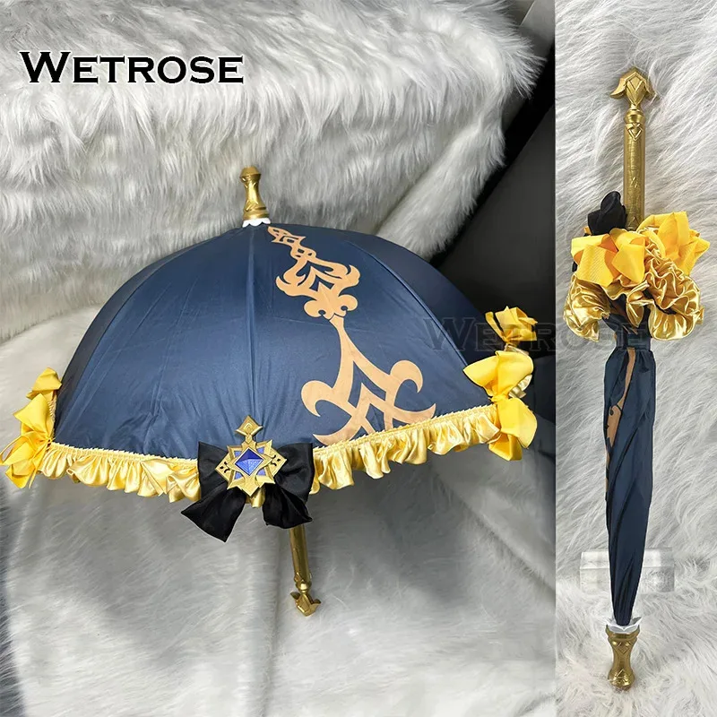 Sky06 【Wetrose】 In Stock Navia Umbrella Cosplay warfare Props Costume Accessory Staff Weapon Model Gear Genshin Impact Hall66lU&