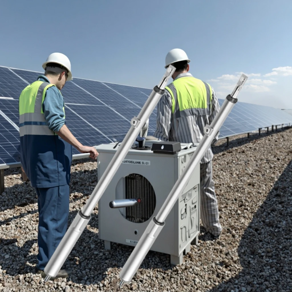24VDC Solar Tracker with 24000N High Precision Travel Feedback 24VDC Linear Actuator Featuring Permanent Magnet Construction AA