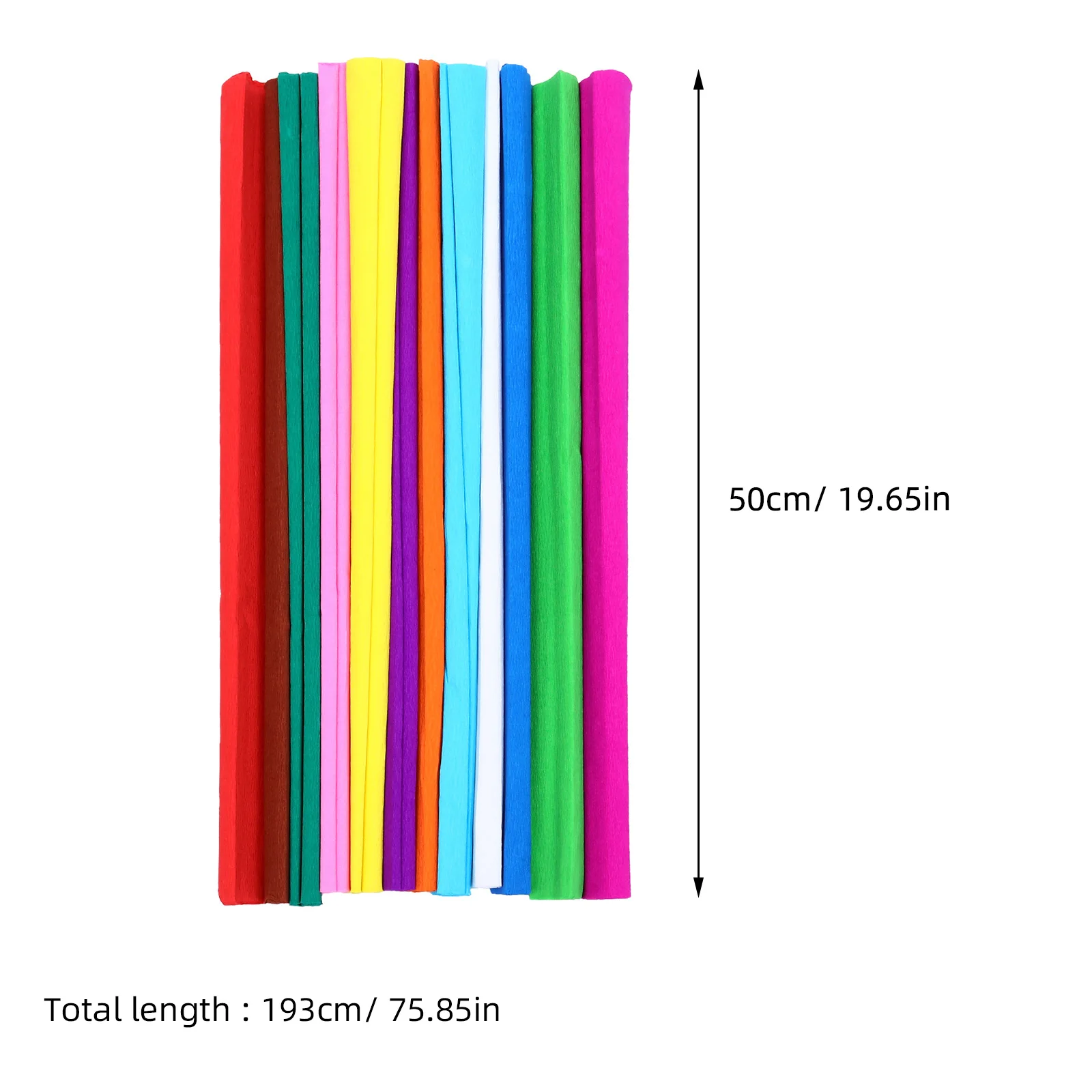 

12 Rolls Crepe Paper Wrinkled Flowers Packaging Bouquet Colored Handmade DIY Decorative Art Wedding Party Gift Wrapping