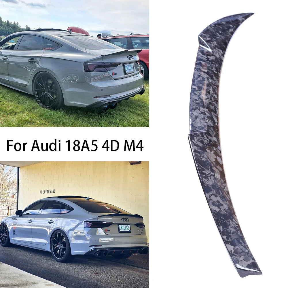 Для AUDI A5 S5 RS5 B9 4Door Sportback M4 Стиль Кованое углеродное волокно Задний спойлер Крыло багажника 2016-2025