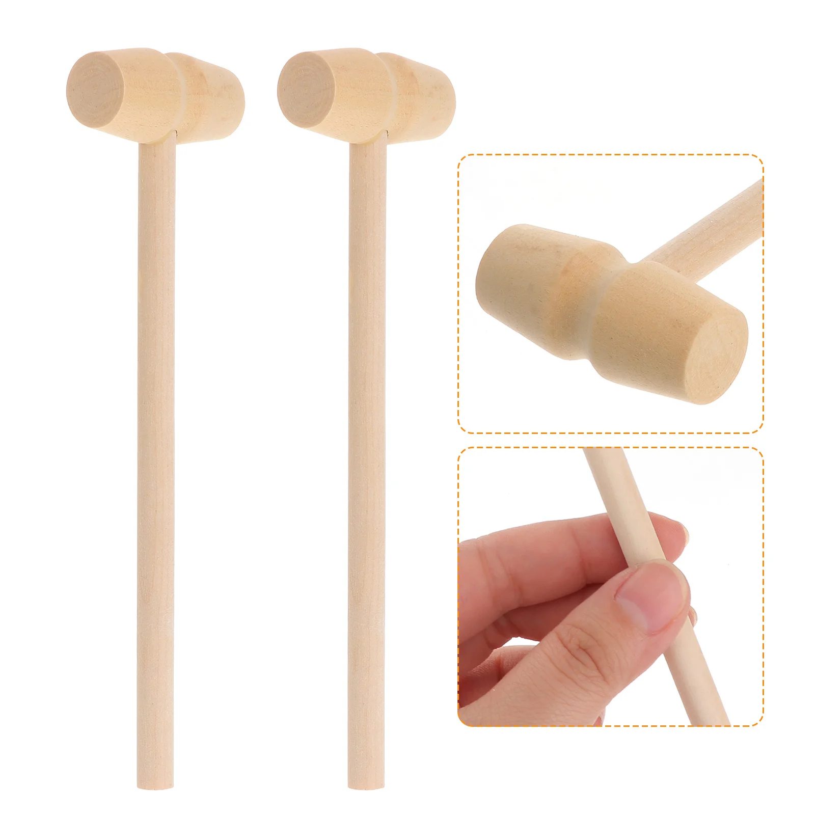 ไม้ตีขนาดเล็ก 20 ชิ้น ไม้เนื้อแข็ง ไม่ผ่านการขัดแต่ง สำหรับงาน DIY ระบายสี ปลอดภัย เรียบเนียน เหมาะสำหรับฝึกการประสานมือและตาของเด็ก