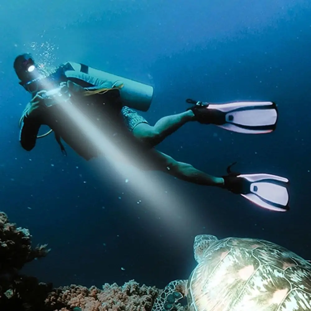 New Detachable Diving Headlamp Rechargeable Waterproof Underwater Headlight Upgrade and Highlight Long Lasting Torch Light