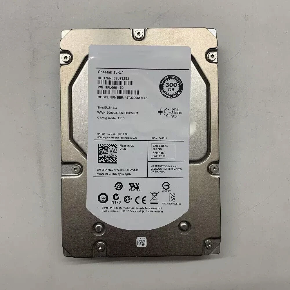 HDD R720 2950 2900 R910 Server Hard Drive 300G 15K 6GB ST3300657SS  For DELL