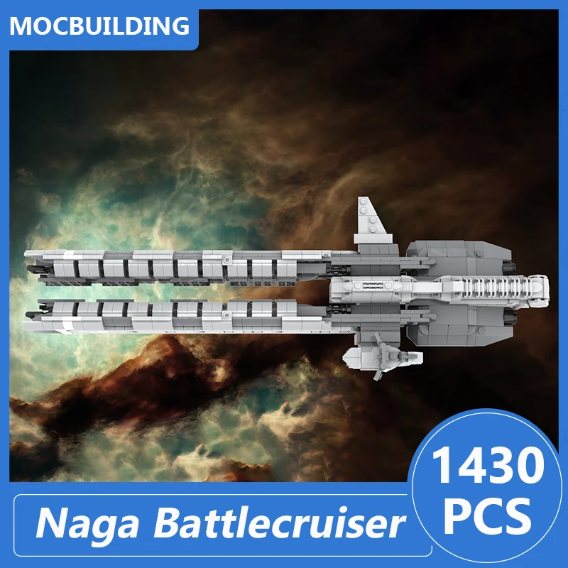 Naga Battlecruiser 1/1500 Scale Model Moc Building Blocks Diy Assemble Bricks Space Creative Collection Xmas Toys Gifts 1430PCS