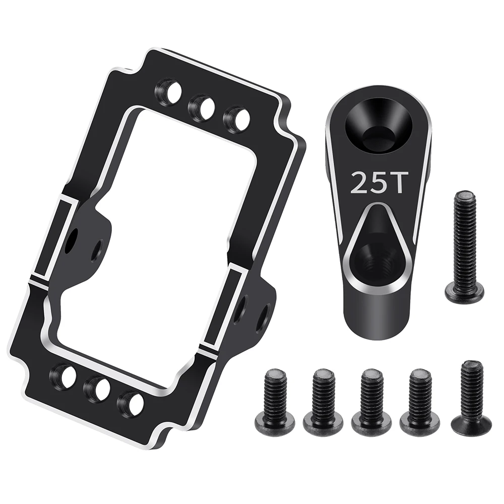 

TRINOOD 25T Tooth Servo Horn And Aluminum Alloy Servo Mount Bracket for 1/18 RC Crawler Car TRX4-M Upgrade Parts