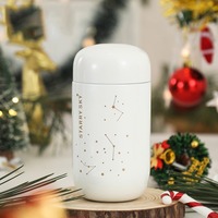 Solid Color Mini Thermos Cup Starry Sky Stainless Steel Portable Vacuum Flask Portable Keeps Cold and Heat Thermal Water Bottle