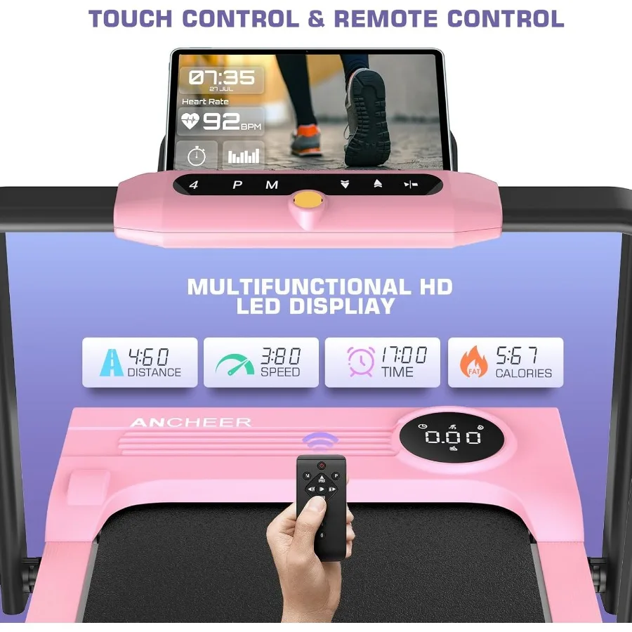 جهاز مشي قابل للطي مع وسادة مشي قابلة للطي 4 في 1 مع شريط مقبض للاستخدام تحت المكتب في عروض البيئة في المكتب المنزلي