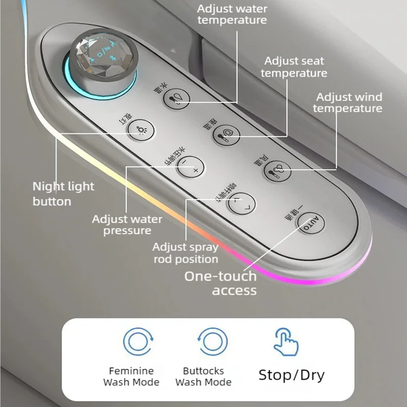 WETIPS السيارات المفتوحة AI Toilette Japonaises ذكي WC الرقمية بيديت المرحاض Japonais Ouverture التلقائي الوجه مقعد المرحاض