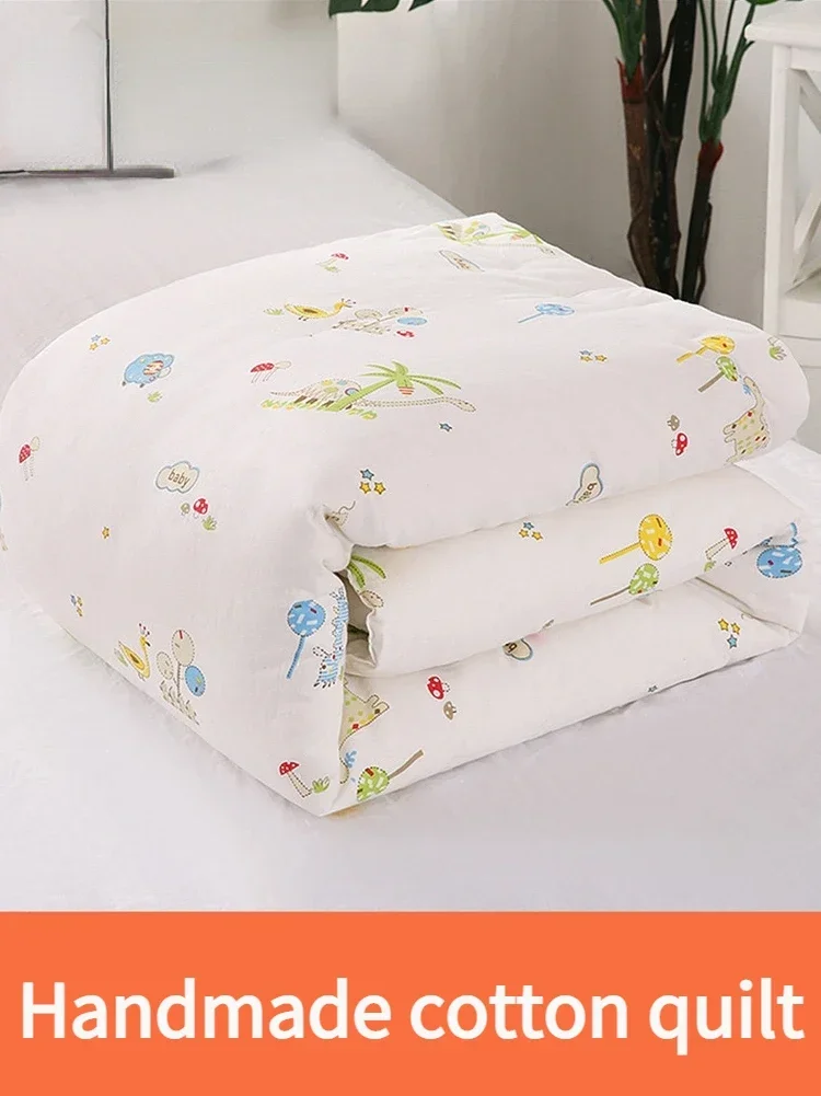 Quilt for Kids Kindergarten Cotton Quilt Nap Pad Infant All Cotton Spring Summer Autumn and Winter Pure Cotton Intensification