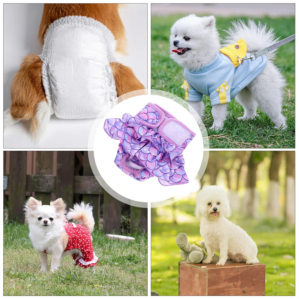 

Decorative Pet Dog Dress Adjustable Washable Female Dog Diaper Reusable Sanitary Pant Comfortable Cotton Material