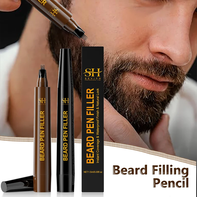 Lápiz de relleno rápido para Barba, herramientas de lápiz para Barba Natural para hombres, estilismo, crecimiento de cabello Natural, lápiz para el crecimiento de la barba, cosméticos impermeables