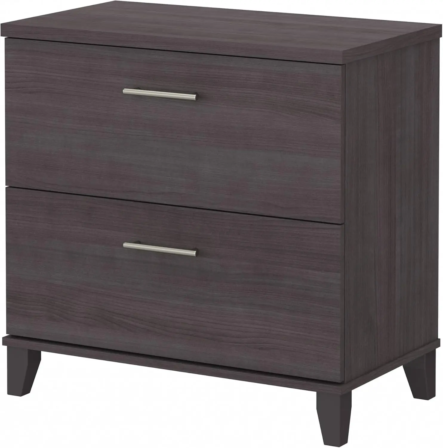 Bush Furniture Somerset 2 Drawer Lateral File Cabinet in Storm Gray