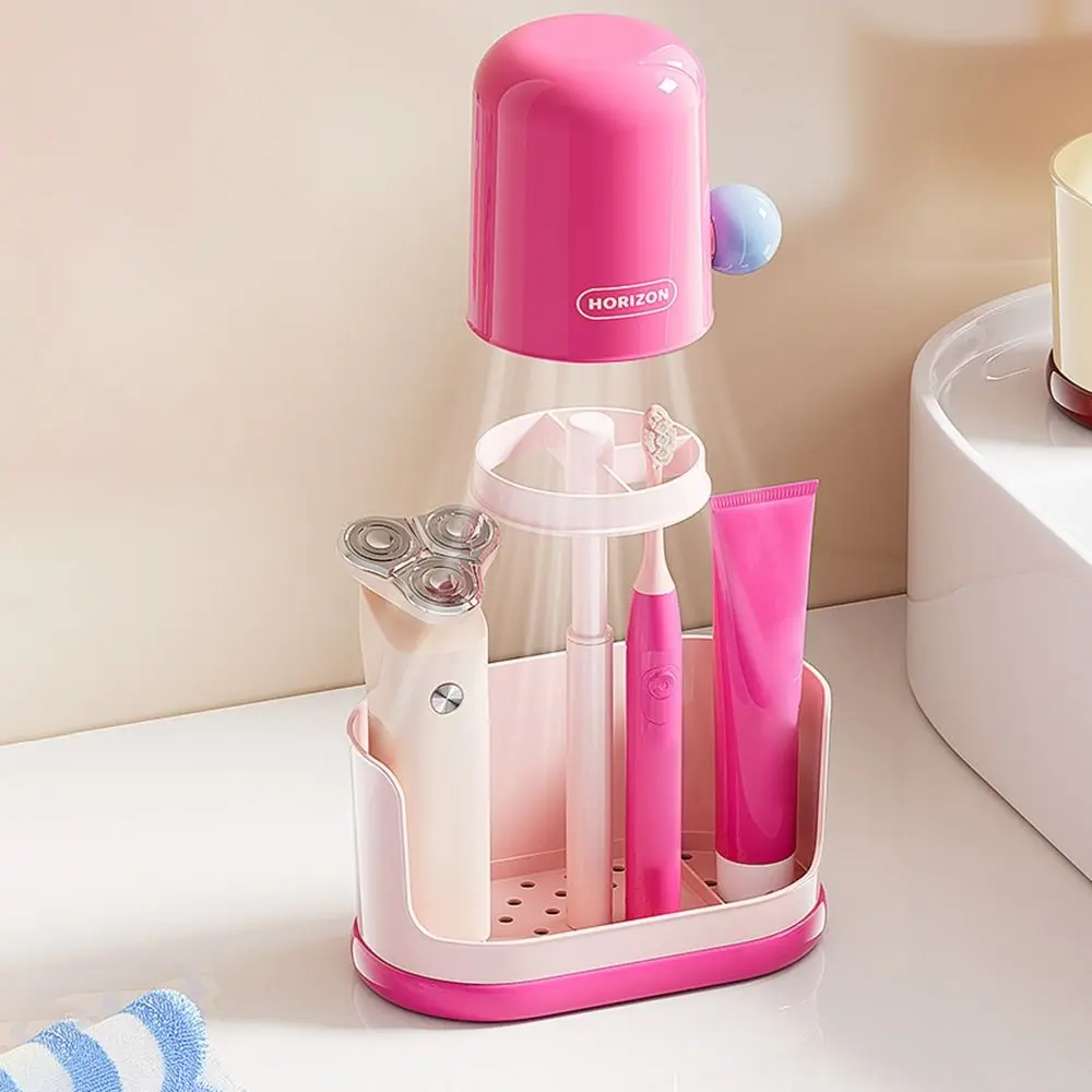 배수 기능이 있는 칫솔 홀더, 펀치 프리 만화 캐릭터 치약 보관 랙, 내구성 있는 도파민 전동 칫솔 스탠드 랙