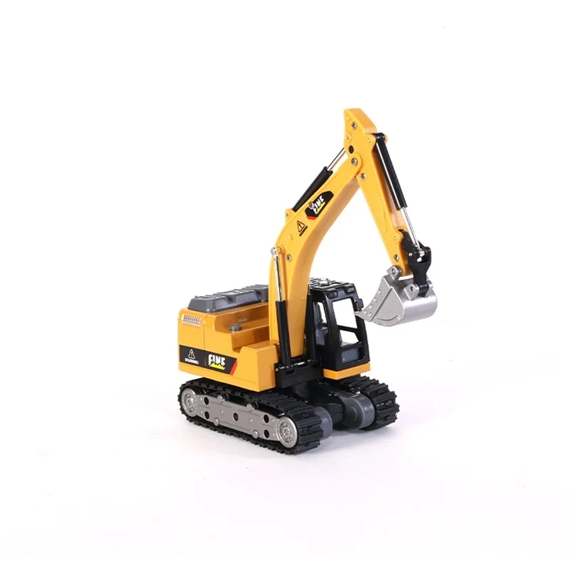 2025年新型デスクトップリモコンエンジニアリングカー1:64シミュレーションミニショベルカー合金セミスケールリモコンカー