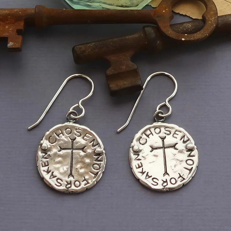 

Ethnic Silver Color Dangle Women's Earrings Geometry Hand Carving Pattern Party Daily Wear