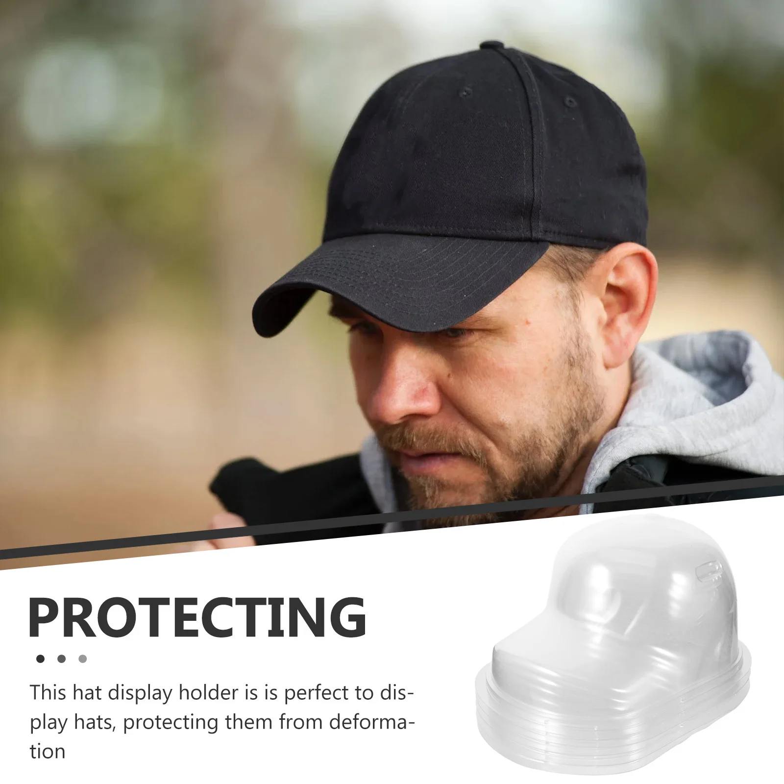 

5Pcs Hat Display Holder Cap Support Stand Strong Material Prevents Deformation Ideal for Mall Supermarket Hat Storage and