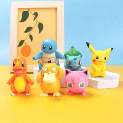 13Pcs/set Pokemon Cake Decoration Supplies Anime Figures Pokemon Pikachu Toys Model Psyduck Bulbasaur Toys Model Boy Kids Gift