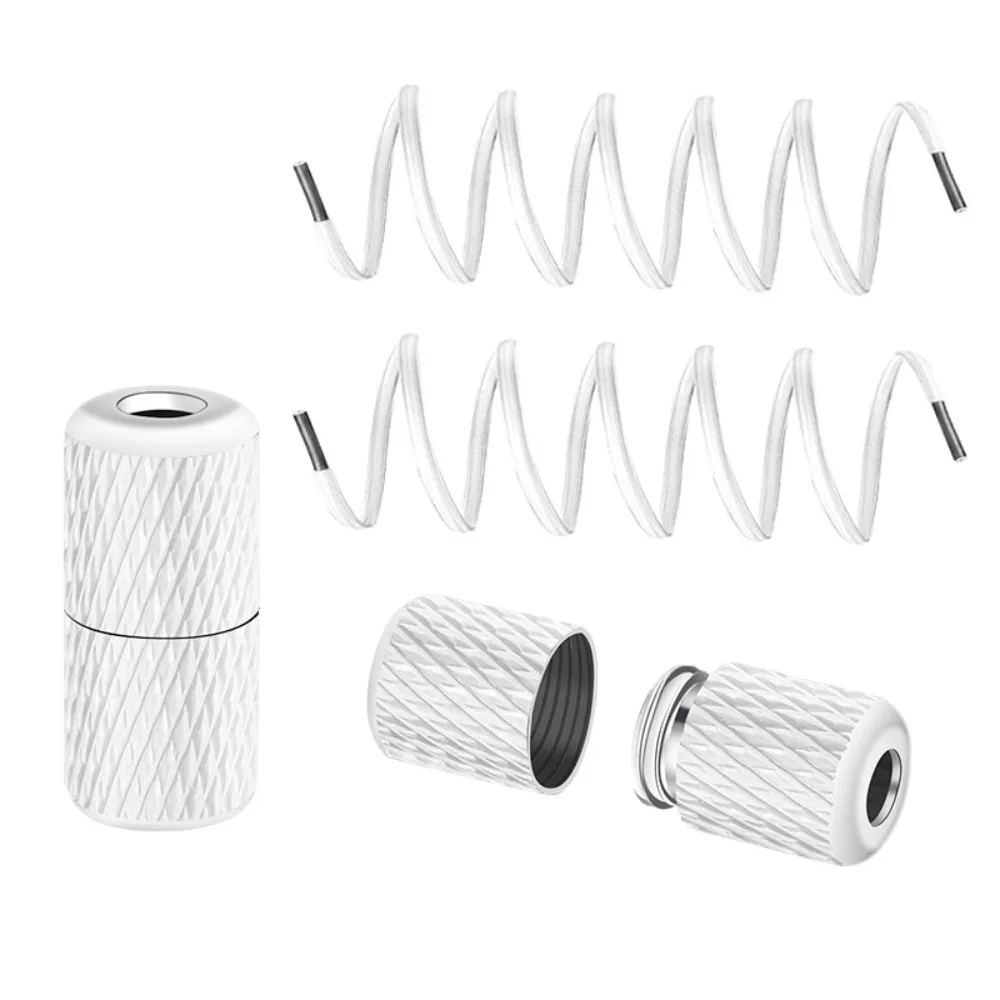 2 Pairs Metal Buckle Elastic Shoelaces Elastic Material Without Ties No Tie Shoelaces Easy Install Stretchable Design