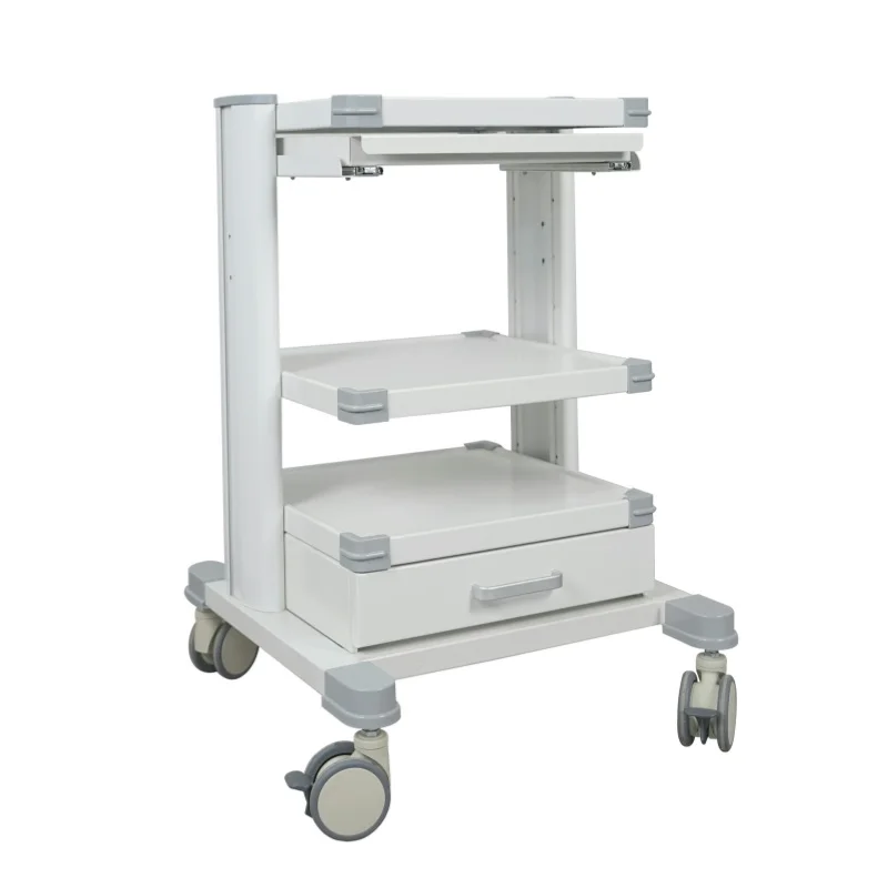 

All One Mobile Medical Workstation Hospital Trolley Laptop Cart Tablet Holder Scalpels Arthroscopes-Durable Metal Design