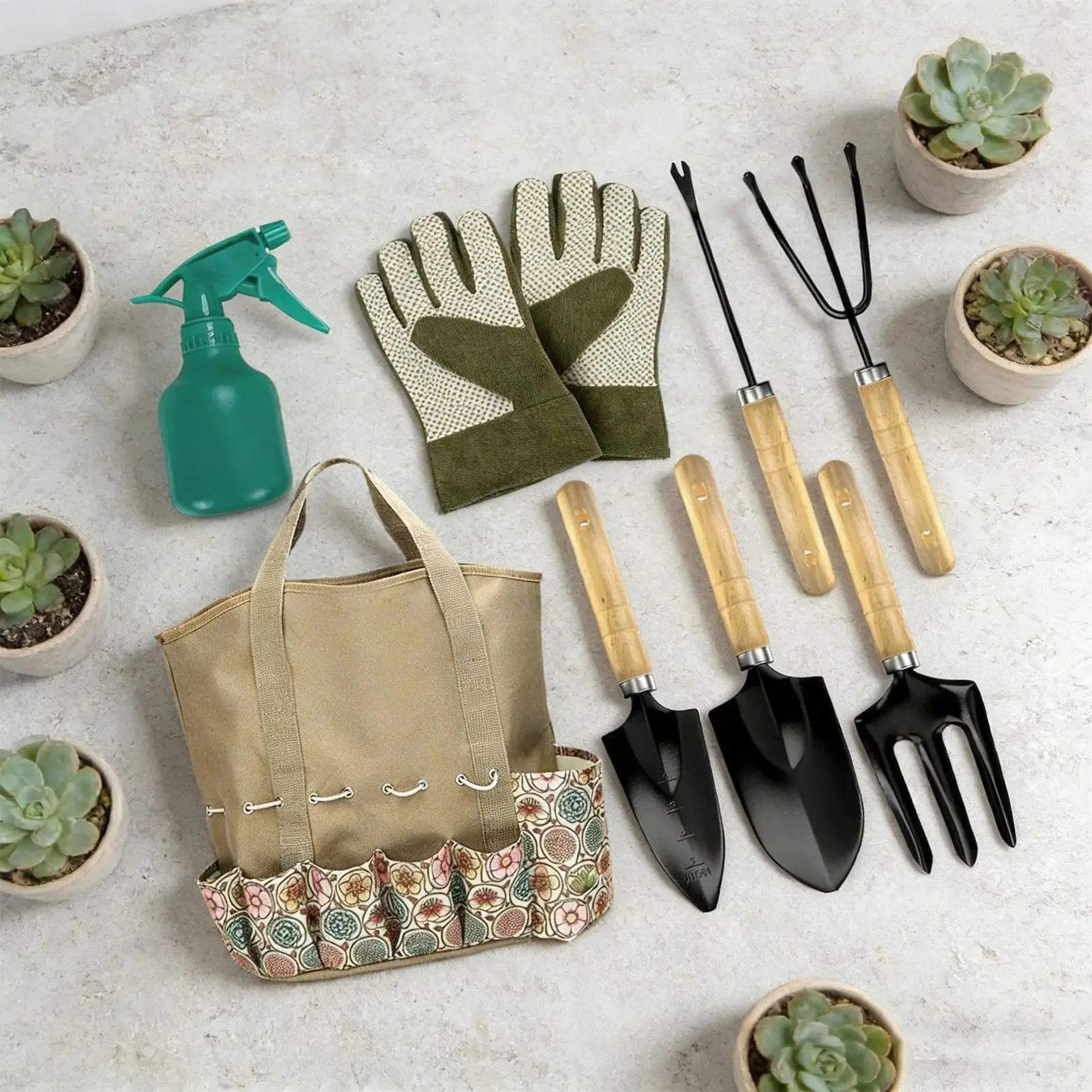 

Gardening Tool Set Includes watering can and sprayer Planting Accessories Planting Hand Tool with Gloves Kettle Storage bag