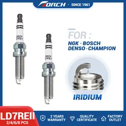 2-8 piezas Velas de iridio dobles TORCH LD7REII Sustituyen para 90565 DILKAR7D11H Nissan MR20DD 224011VA1C 22401-1VA1C Denso FXE20HE11