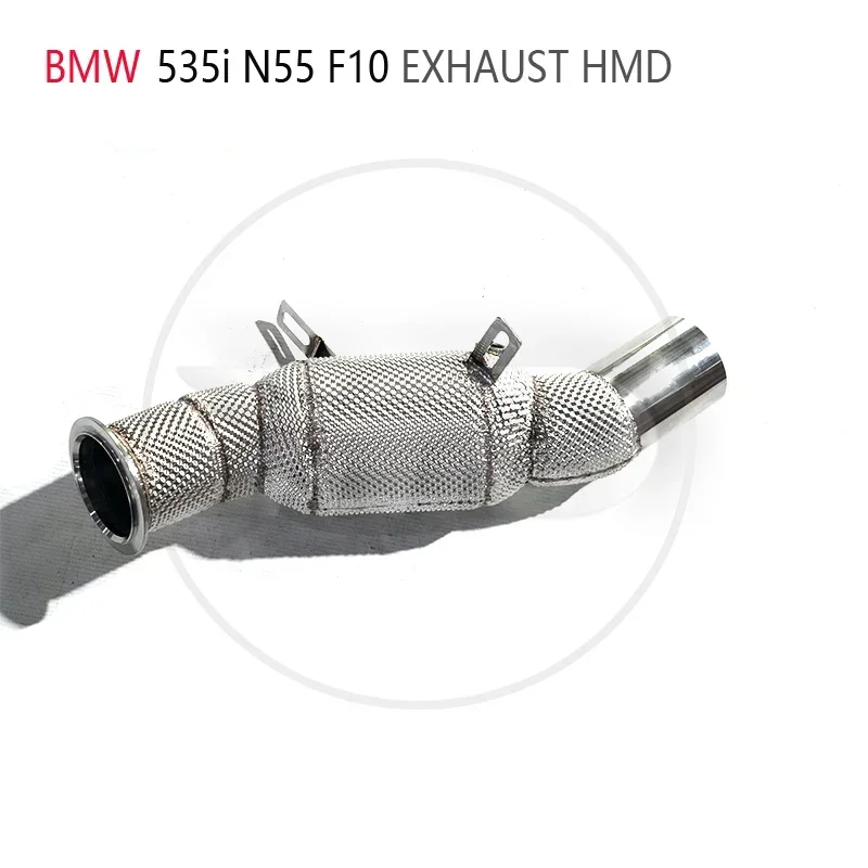 Section High flow Pipes branch downpipe Exhaust Pipe for 535i N55 F10 With