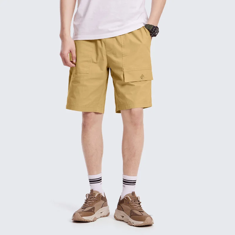 GOLDEN CAMEL Men\'s Hiking Shorts Militar Tactical Shorts Cotton Casual Pants Loose Beach Fishing Shorts for Men 2023 Summer New