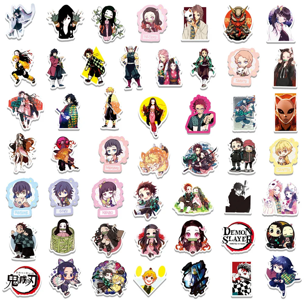 10/30/50PCS Cartoon Japanese Anime Demon Slayer: Blade Graffiti Creative Sticker Desk Guitar ComputerWaterproof StickerWholesale