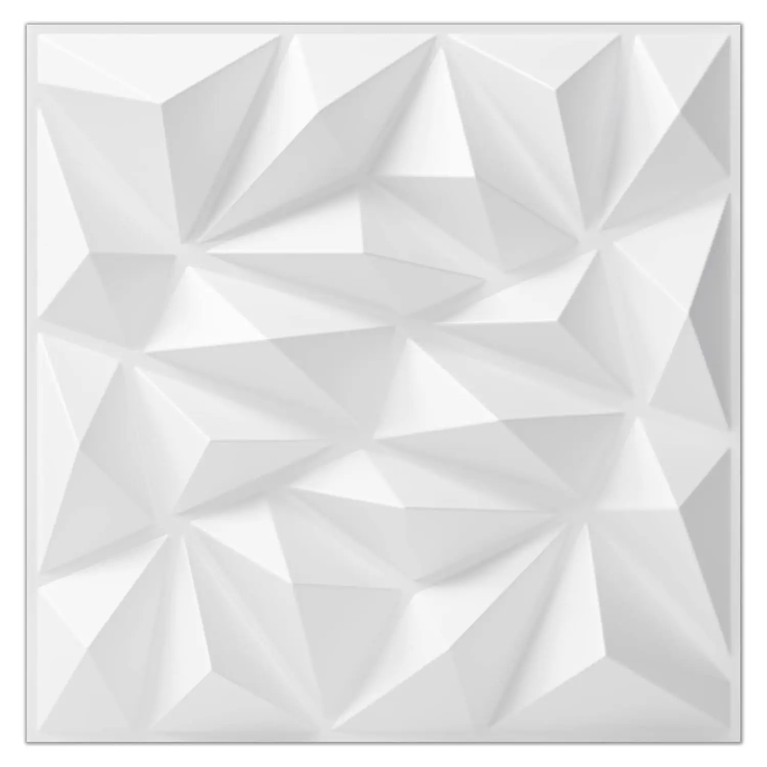 

PVC Textured Wall Panels, Modern 3D Wallpaper, White