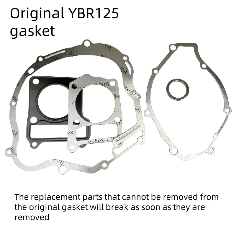 Suitable for Original Yamaha Ybr125 Xtz125 Xt125 Ttr125 Yfm125 Yb125Sp Yb125X Clutch Gasket Magneto Gasket Crankshaft Image Engine Gasket Cylinder Gasket