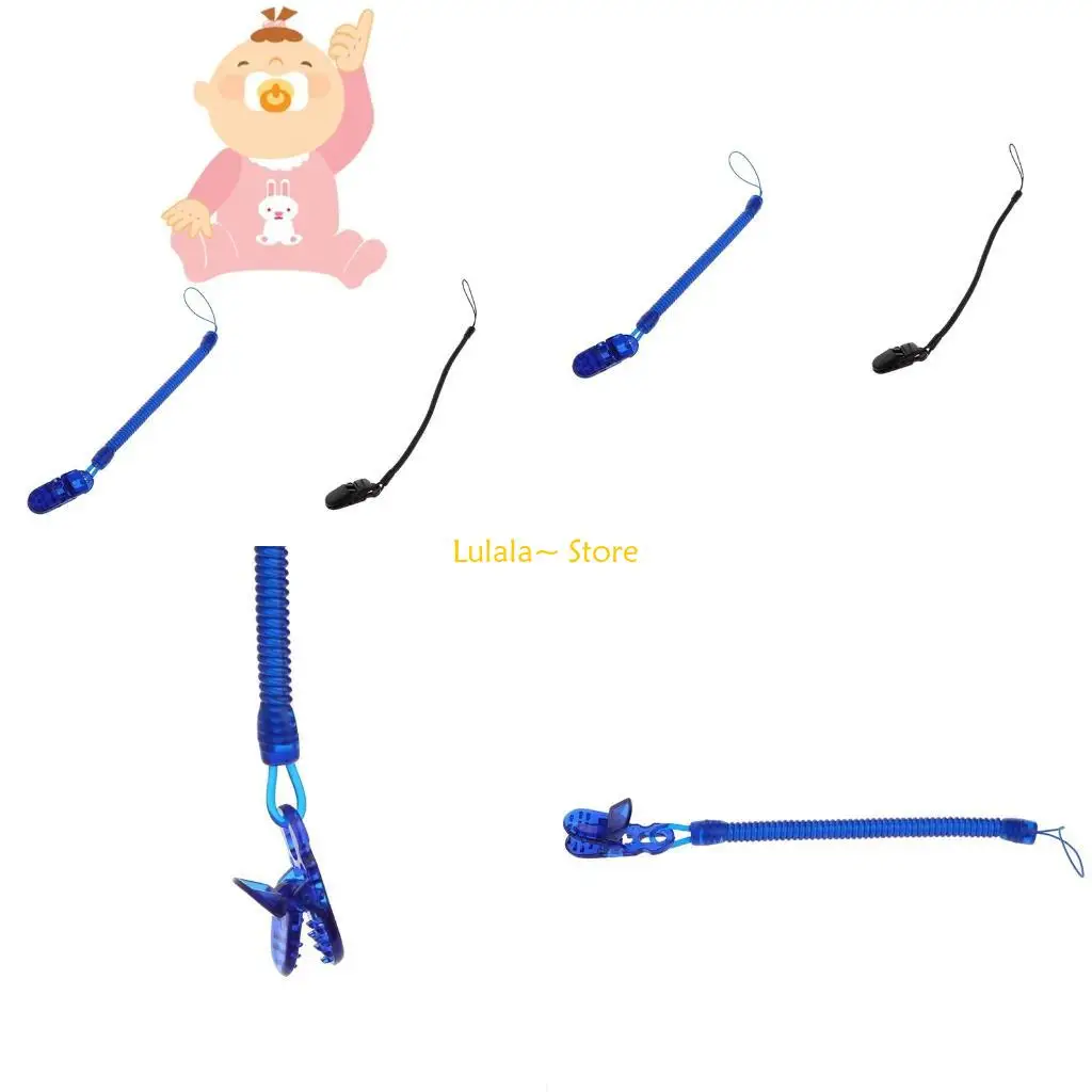 Y4QA Spring Simple Pacifier Clip Retractable Pacifier Clip Infant Teething Hold