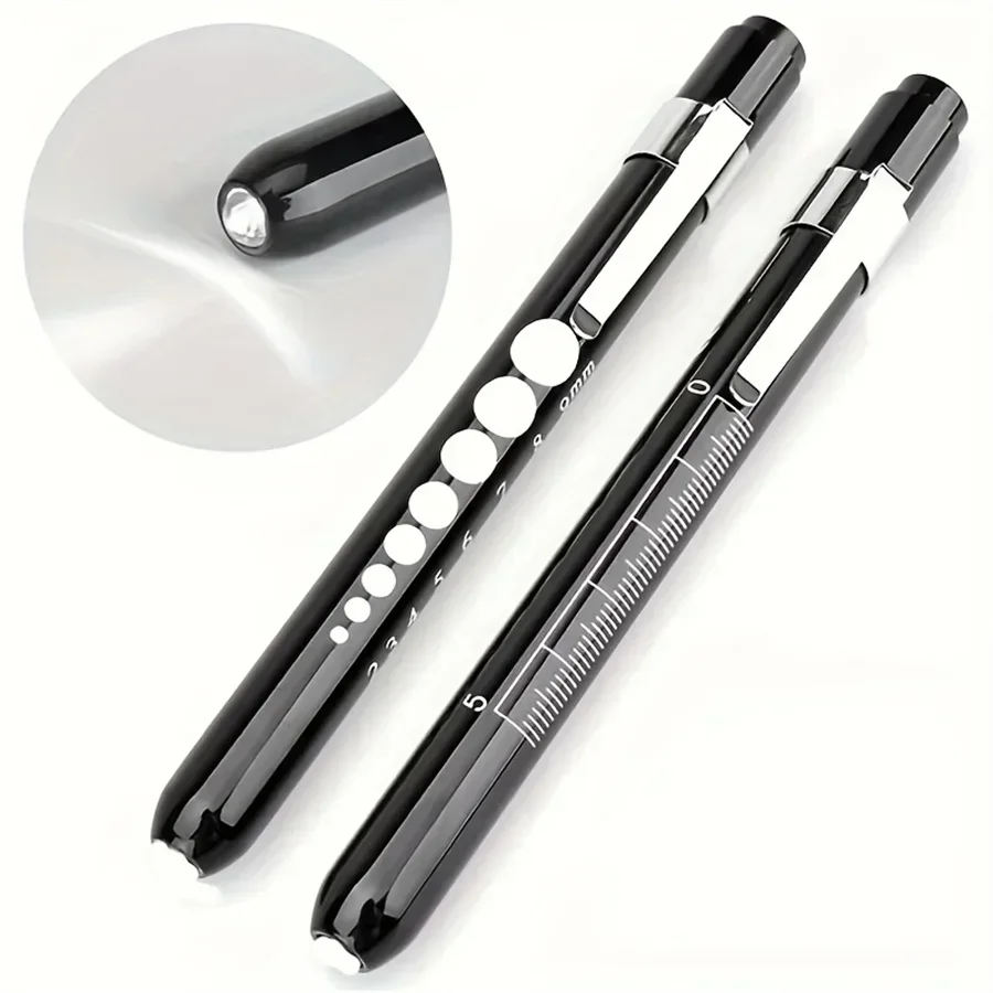 

Oral Xamination Pen Light, Pen Flashlight, Pupil Examination Pen Light, Medical Pen Light with Pupil Gauge and Ruler Lighters