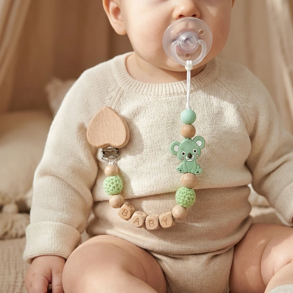Baby Teethers - Personalizowany klips do smoczka dla niemowląt