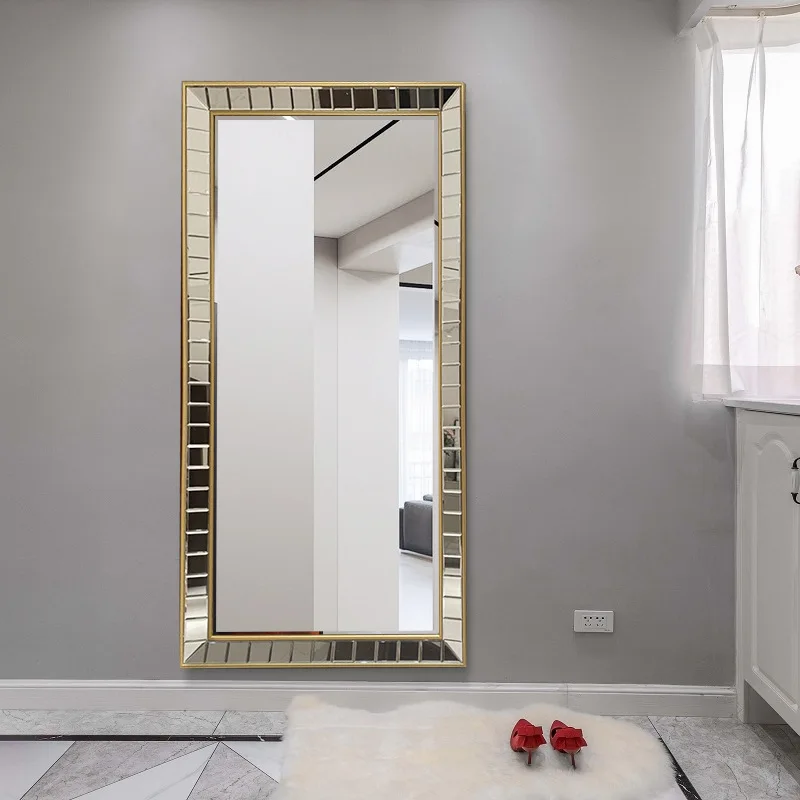 M Light luxury full-body mirror floor decoration mirror home dressing mirror
