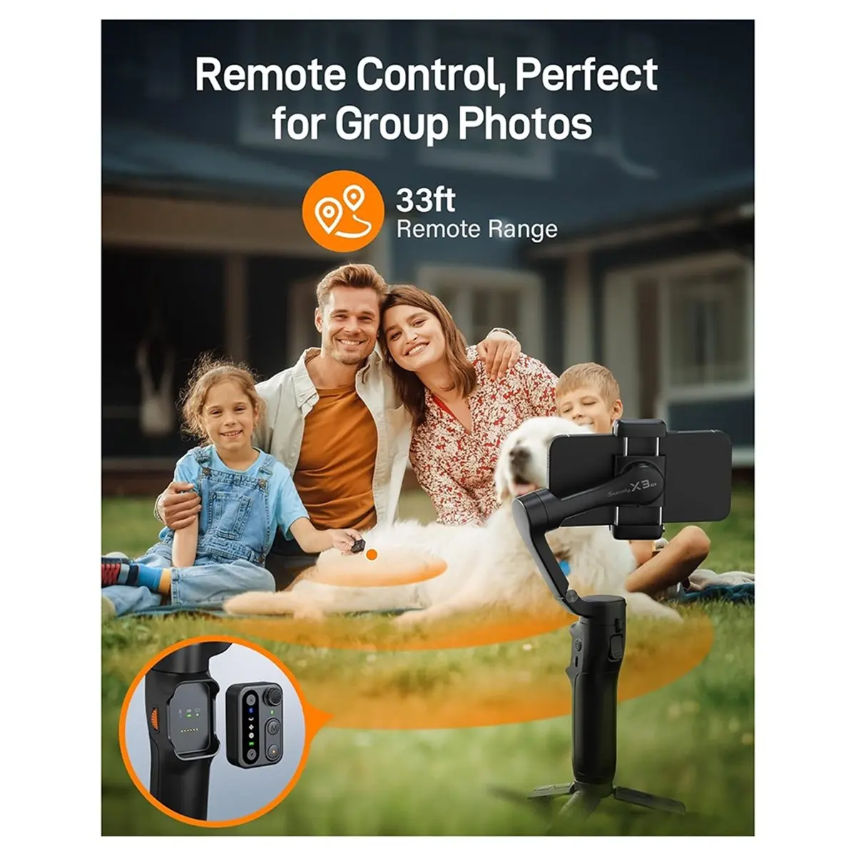 A26Z Hohem ISteady X3 SE Gimbal Stabilizer Portable Foldable 3-Axis Phones Gimbal with Detachable Remote Control