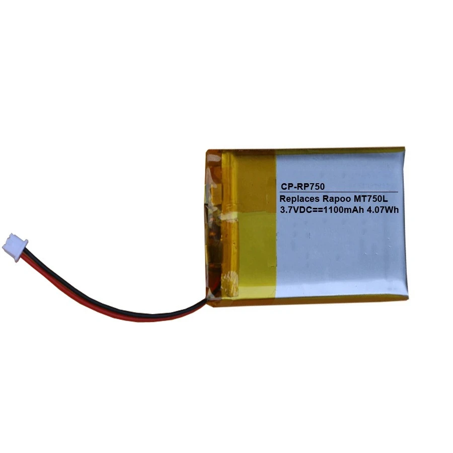 High-Quality 3.7V 1100mAh CP-RP750 Lithium Battery for Rapoo MT750, MT750L, MT750S, MT750PRO Wireless Mouse Battery