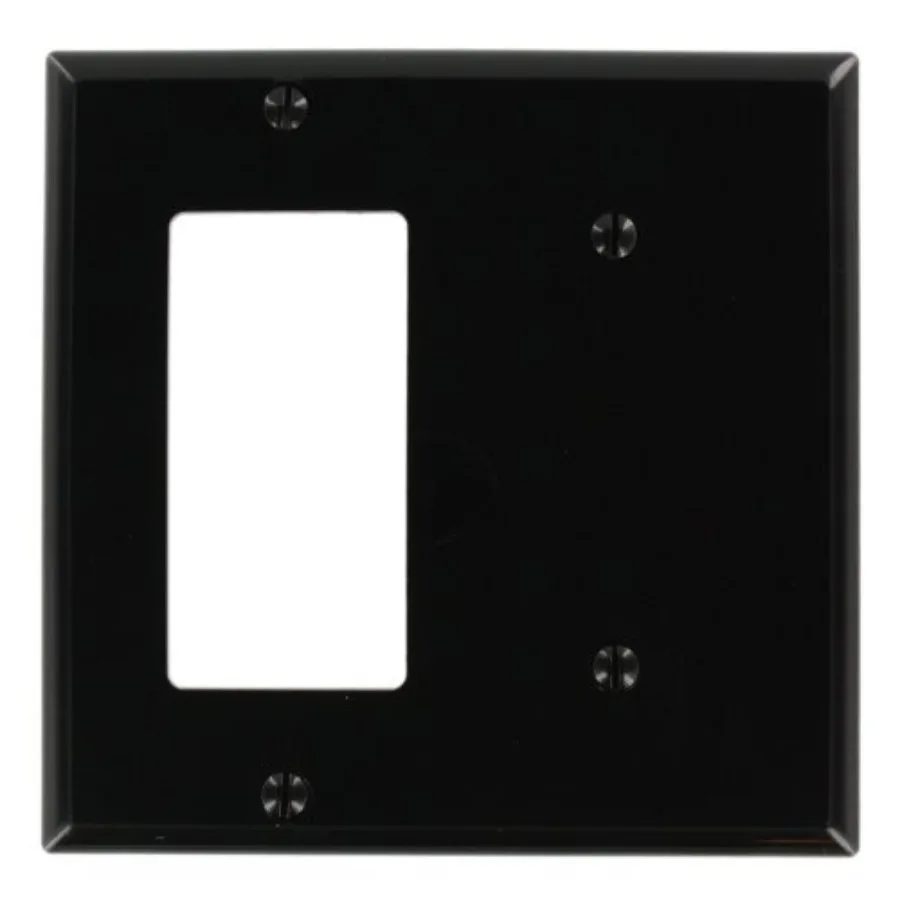 

2-Gang 1-Blank 1-Decora/GFCI Device Combination Wallplate, Standard Size, 80708-E