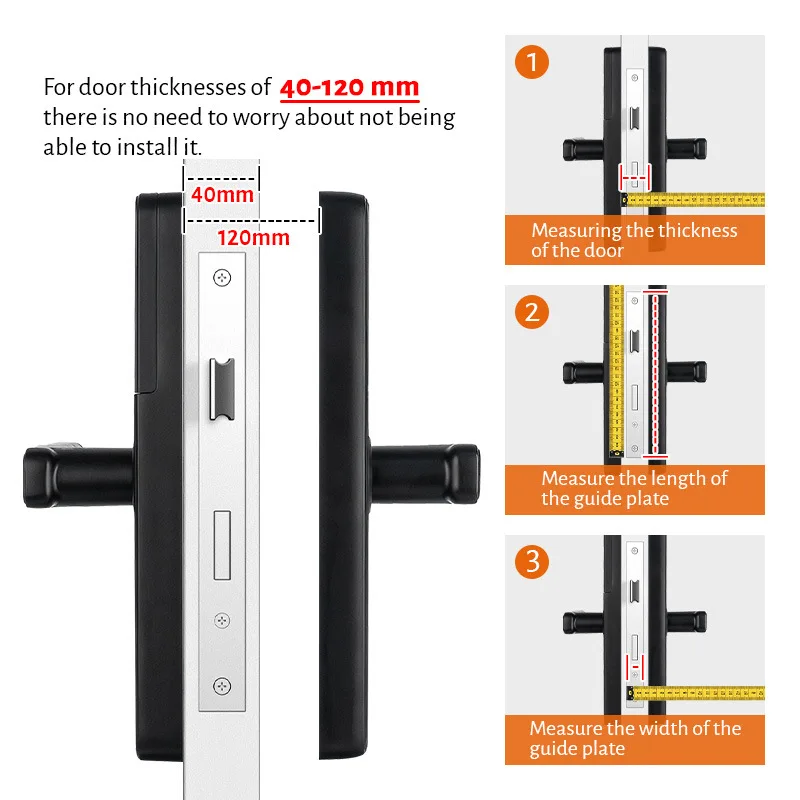 Smart Fingerprint Door Lock with APP Control & Keyless Entry, Touch to Open Metal Security Gate Lock for Outdoor Anti-Theft Door