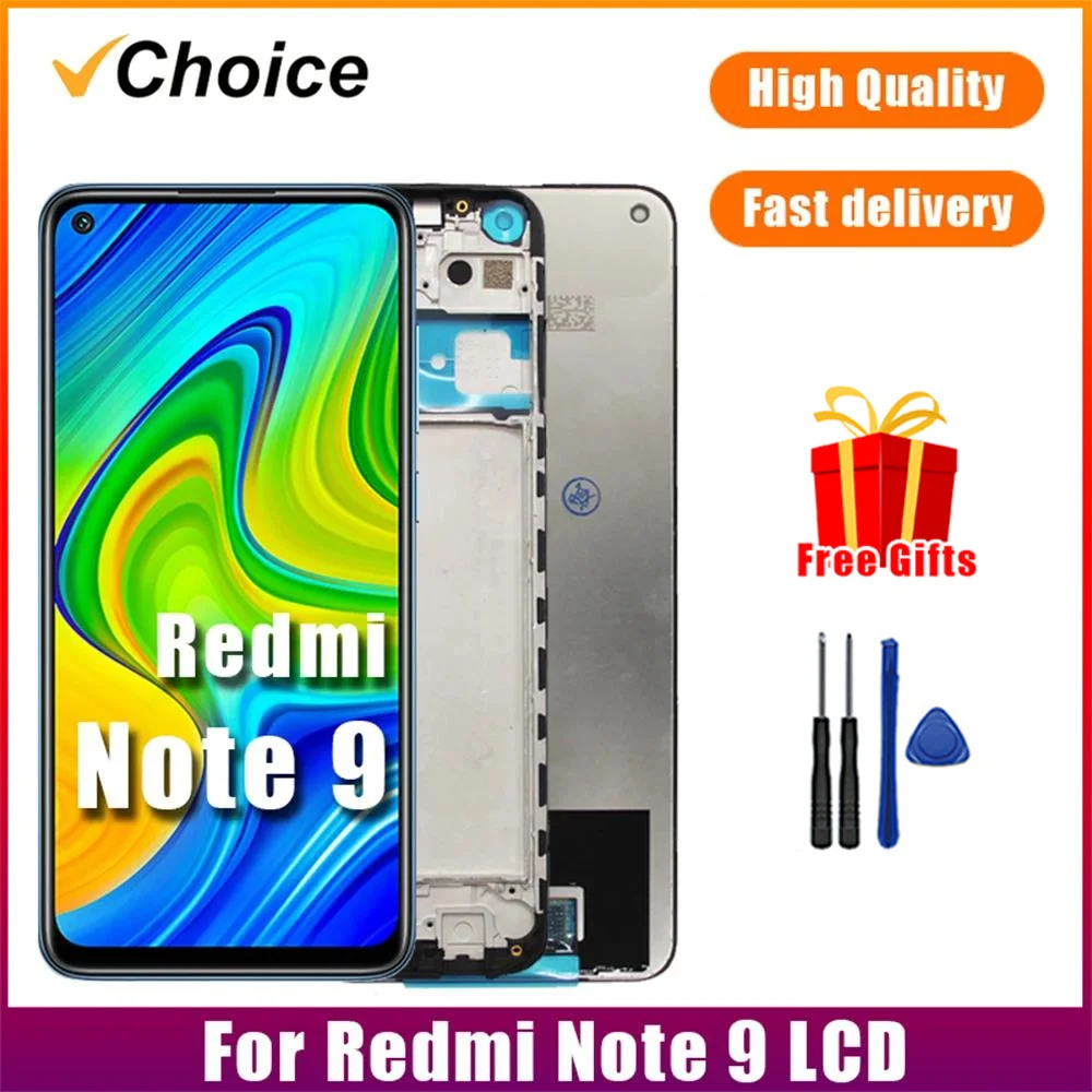 OEM IPS LCD For Redmi Note9 Display Touch Screen Digitizer Assembly Parts For Xiaomi Redmi Note9 With Frame LCD