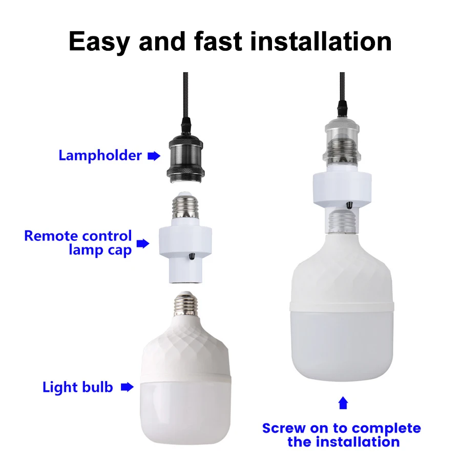 Oprawka lampy na podczerwień E27 AC 85-265V Podstawa lampy na podczerwień z pilotem Gniazdo E27 do oświetlenia wiszącej LED typu Downlight