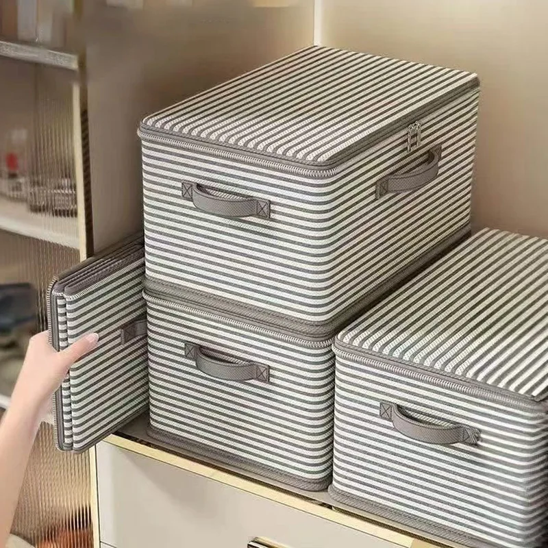 Boîte de rangement pour vêtements, grande capacité, pliable, empilable, spéciale pour les vêtements et les pantalons