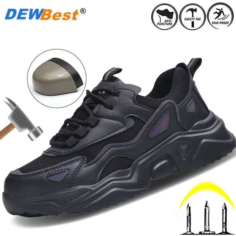 

Men's and women's plastic steel head insulation anti-smash anti-puncture lightweight fashion safety protection shoes